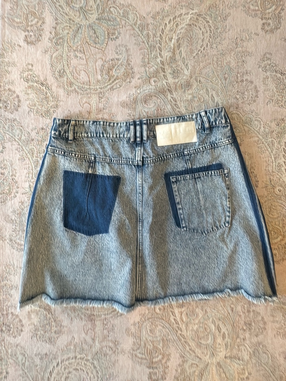 adidas Light Blue Denim Mini Skirt with Side Stripes - Picture 9 of 12